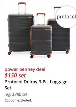 JC Penney Protocol Delray 3-Pc. Luggage Set offer