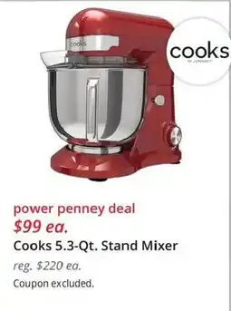 JC Penney Cooks 5.3-Qt. Stand Mixer offer
