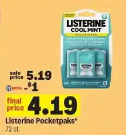 Meijer Listerine Pocketpaks offer