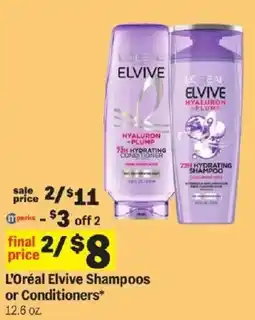Meijer L'oreal Elvive Shampoos or Conditioners offer