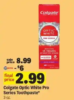 Meijer Colgate Optic White Pro Series Toothpaste offer