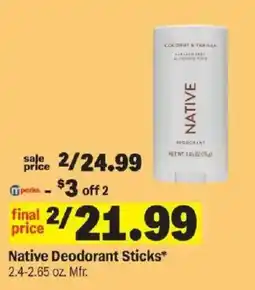 Meijer Native Deodorant Sticks offer
