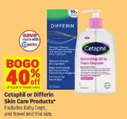 Meijer Cetaphil or Differin Skin Care Products offer