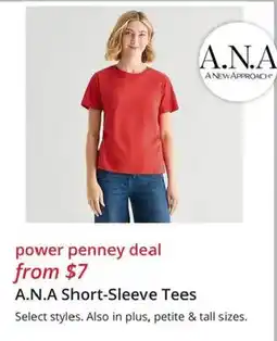 JC Penney A.N.A Short-Sleeve Tees offer