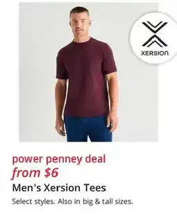 JC Penney Men's Xersion Tees offer