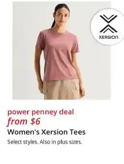 JC Penney Women's Xersion Tees offer
