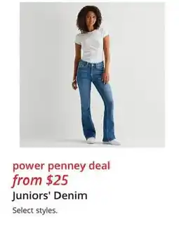 JC Penney Power Penney deal Juniors' Denim offer