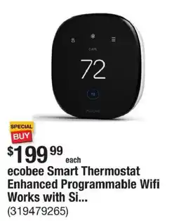 The Home Depot Ecobee Smart Thermostat offer