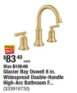 The Home Depot Glacier Bay Oswell 8 in. Widespread Double-Handle High-Arc Bathroom F.. offer