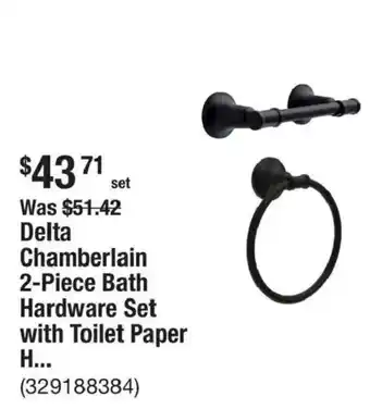 Delta chamberlain 2-piece bath hardware set with toilet paper h...