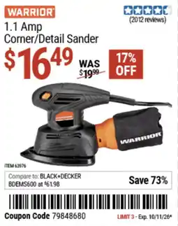 Harbor Freight Tools Warrior 1.1 Amp Corner/Detail Sander offer
