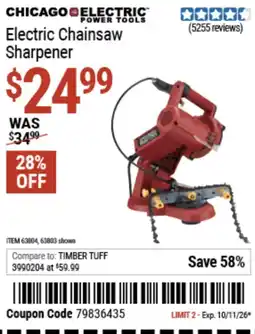 Harbor Freight Tools Chicago Electric Electric Chainsaw Sharpener offer