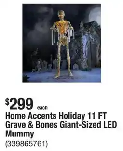 The Home Depot Home Accents Holiday Giant-Sized LED Mummy offer