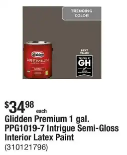 The Home Depot Glidden Premium Interior Latex Paint offer