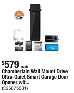 The Home Depot Chamberlain Wall Mount Drive Ultra-Quiet Smart Garage Door Opener offer
