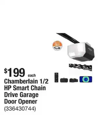Chamberlain 1/2 HP Smart Chain Drive Garage Door Opener