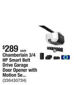 The Home Depot Chamberlain 3/4 HP Smart Belt Drive Garage Door Opener with Motion Se... offer