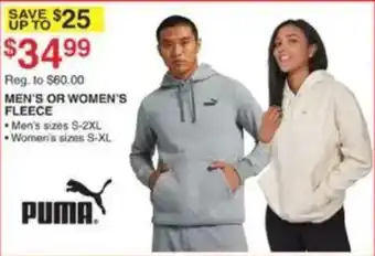 Puma men's or women's fleece