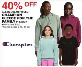 Champion fleece for the family
