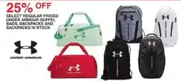 Dunham's Sports Under Armour Duffel Bags, Backpacks and Sackpacks offer