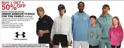 Dunham's Sports Under Armour fleece for the family offer