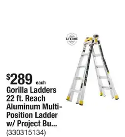The Home Depot Gorilla Ladders 22 ft. Reach Aluminum Multi-Position Ladder offer