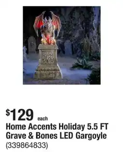 The Home Depot Home Accents Holiday Grave & Bones LED Gargoyle offer