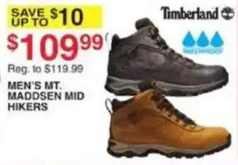 Dunham's Sports Timberland men's mt. maddsen mid hikers offer