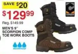 Dunham's Sports Cameron men's 9" scorpion comp toe work boots offer