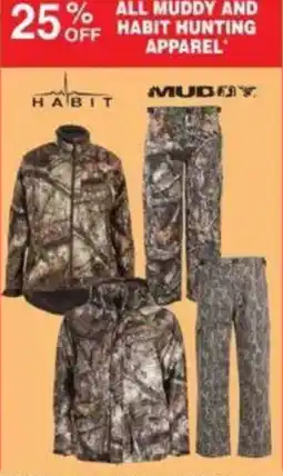Dunham's Sports Muddy and Habit Hunting Apparel offer