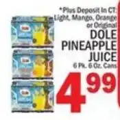 Ctown Dole pineapple juice offer