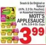 Ctown Mott's applesauce offer