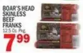Ctown Boar's Head skinless beef franks offer