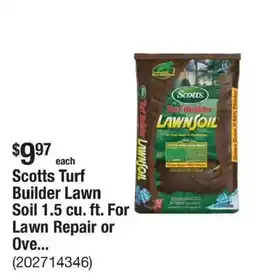 The Home Depot Scotts Turf Builder Lawn Soil offer