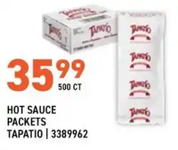 US Foods Chef's Store Hot Sauce Packets Tapatio offer