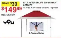 Dunham's Sports Yoli 13' X 13' Easylift 170 Instant Canopy offer