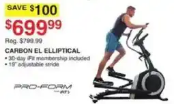 Dunham's Sports Pro-form carbon el elliptical offer
