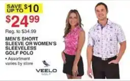 Dunham's Sports Veelo Golf Men's Short Sleeve or Women's Sleeveless Golf Polo offer