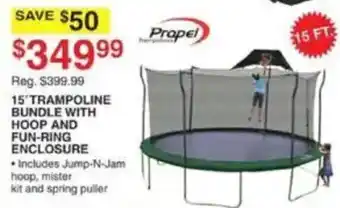 Dunham's Sports Propel 15' Trampoline Bundle With Hoop And Fun-Ring Enclosure offer