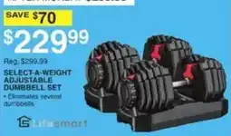 Dunham's Sports Lifesmart select-a-weight adjustable dumbbell set offer