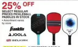 Dunham's Sports Franklin Joola Selkirk Select Regular Priced Pickleball Paddles offer