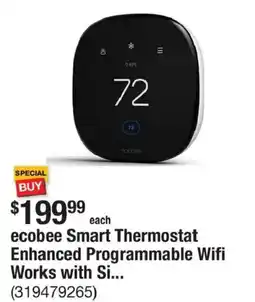 The Home Depot Ecobee Smart Thermostat offer