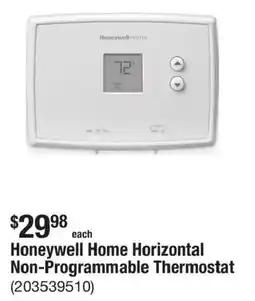 The Home Depot Honeywell Home Horizontal Non-Programmable Thermostat offer