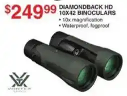 Dunham's Sports Vortex Diamondback HD 10x42 Binoculars offer