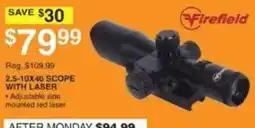 Dunham's Sports Firefield 2.5-10x40 scope with laser offer