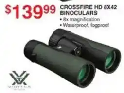 Dunham's Sports Vortex crossfire hd 8x42 binoculars offer