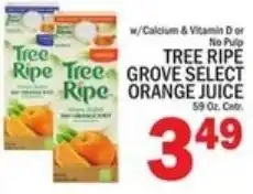 Ctown Tree ripe grove select orange juice offer