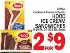 Ctown Hood cookies & cream or vanilla ice cream sandwiches offer