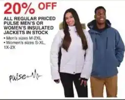 Dunham's Sports Pulse Men's or Women's Insulated Jackets offer