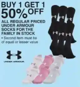 Dunham's Sports Under Armour socks for the family offer
